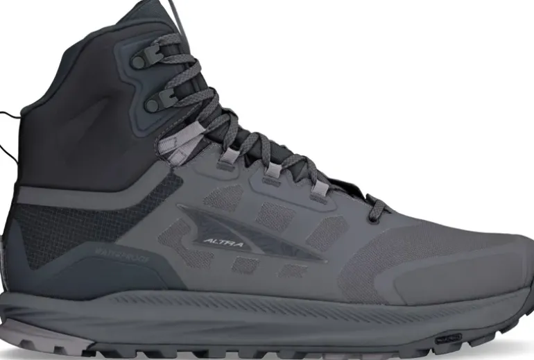 Altra Mens Lone Peak 9 Waterproof Mid Boots - Black-Gray