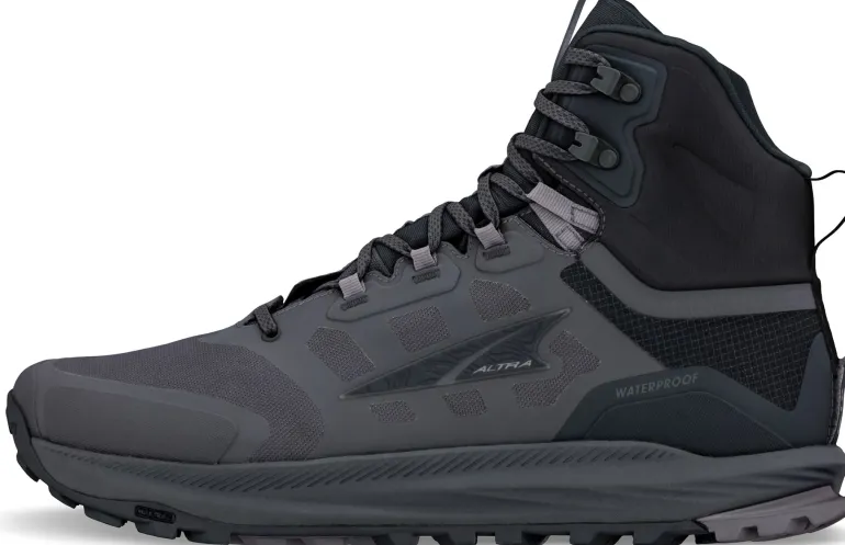 Altra Mens Lone Peak 9 Waterproof Mid Boots - Black-Gray