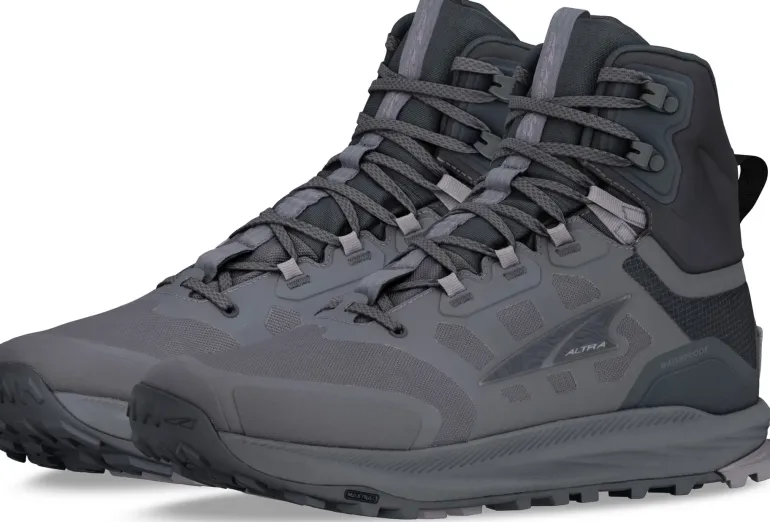 Altra Mens Lone Peak 9 Waterproof Mid Boots - Black-Gray