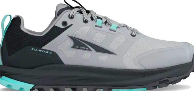 Altra Womens Lone Peak 9 Waterproof Low Trail Shoes - Black-Gray