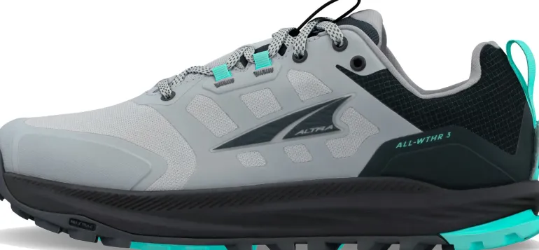 Altra Womens Lone Peak 9 Waterproof Low Trail Shoes - Black-Gray