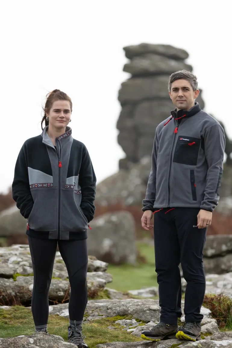 Berghaus Unisex Ascent 91 Fleece Jacket - AU Grey Pinstripe-Jet Black
