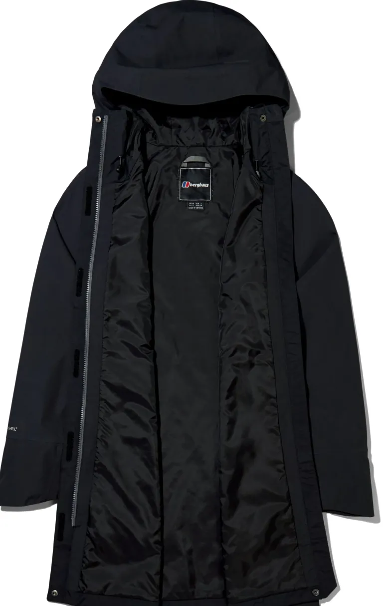 Berghaus Womens Omeara Long Shell Jacket - Black