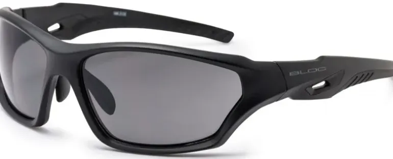 BLOC Beck Sunglasses - Matt Black-Polarised Grey