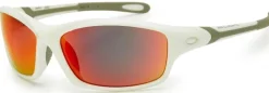 BLOC Daytona Sunglasses - Shiny White-Red Mirror