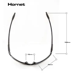 BLOC Hornet Sunglasses - Shiny Black-Polarised Grey
