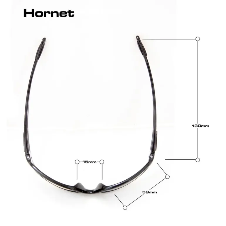 BLOC Hornet Sunglasses - Shiny Black-Polarised Grey