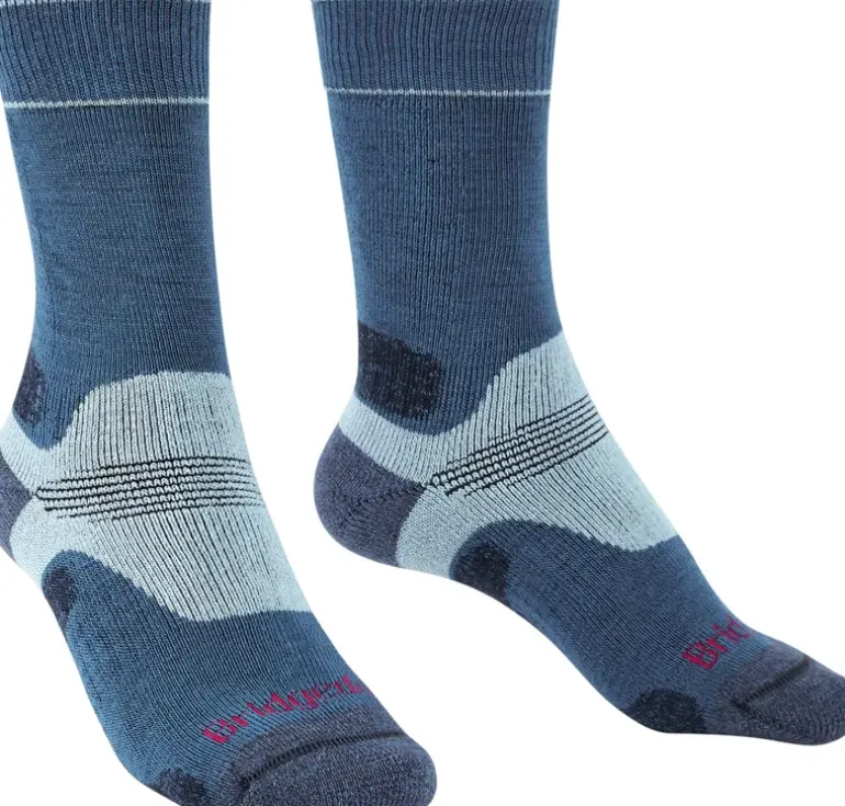 Bridgedale Womens Hike Midweight Merino Socks - Blue-Sky