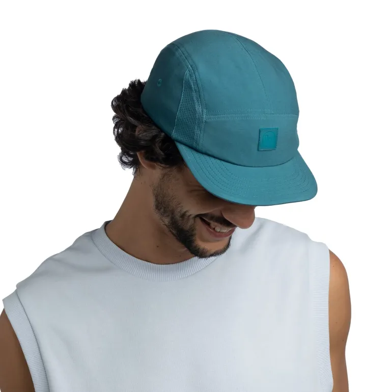 Buff 5 Panel Go Cap - Solid Teal