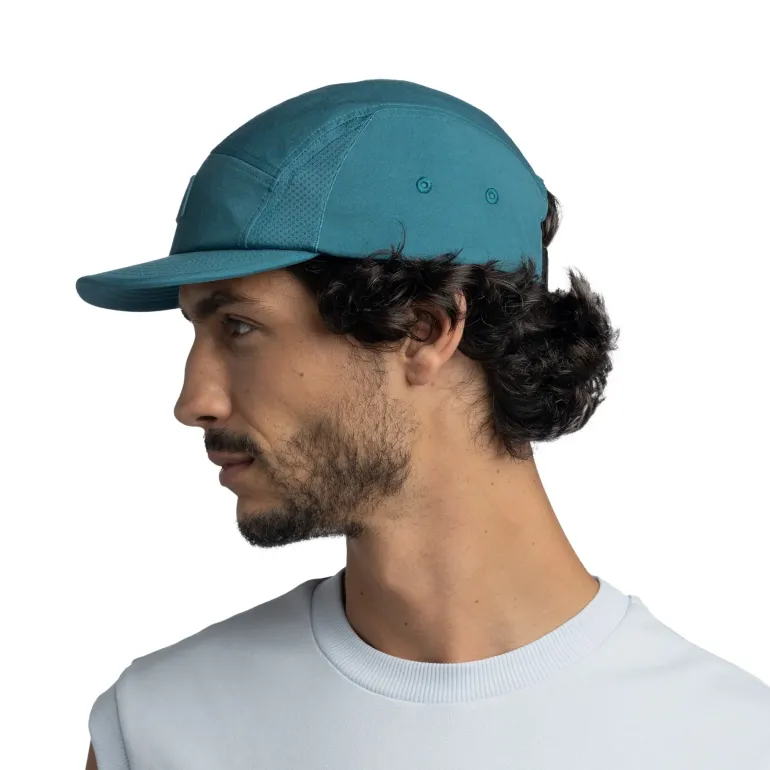 Buff 5 Panel Go Cap - Solid Teal