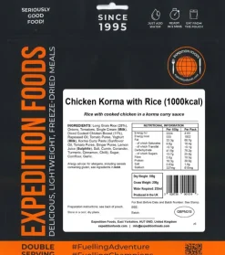 Expedition Foods Chicken Korma with Rice - 1000kcal