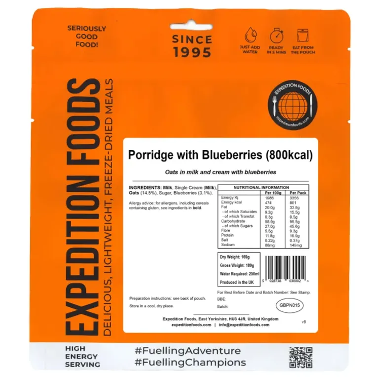 Expedition Foods Porridge with Blueberries - 800kcal