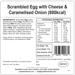 Expedition Foods Scrambled Egg with Cheese and Caramelised Onion - 800kcal