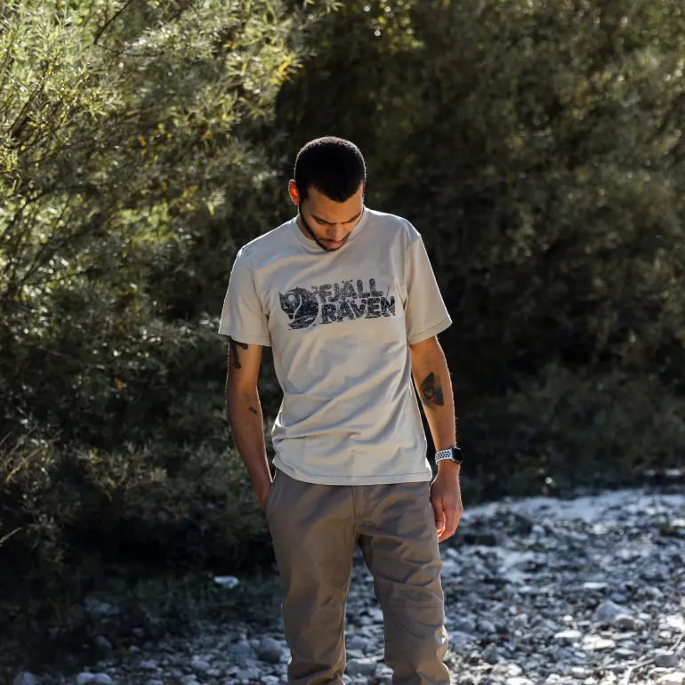 Fjallraven Mens Lush Logo T-shirt - Fossil