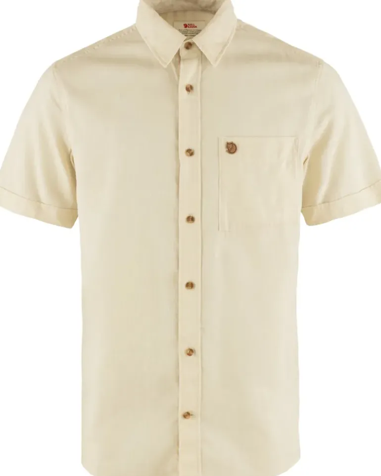 Fjallraven Mens Ovik Travel SS Shirt - Chalk White