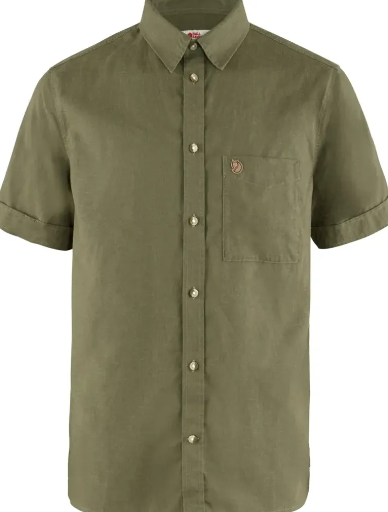 Fjallraven Mens Ovik Travel SS Shirt - Green