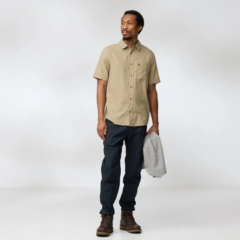 Fjallraven Mens Ovik Travel SS Shirt - Green