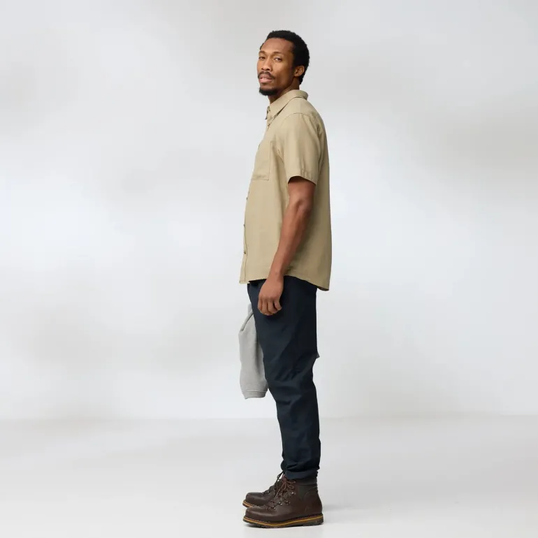 Fjallraven Mens Ovik Travel SS Shirt - Green
