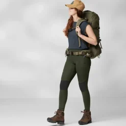 Fjallraven Womens Abisko Trekking Tights HD - Deep Forest