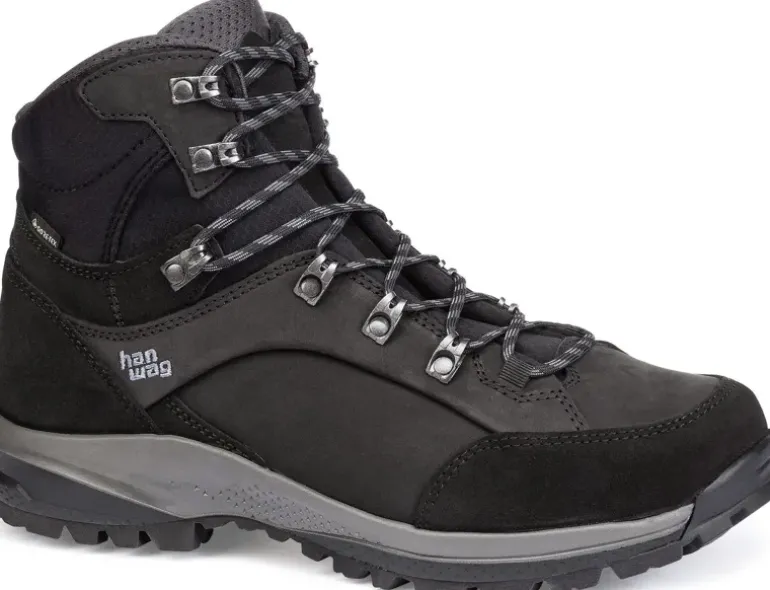 Hanwag Mens Banks SF Extra GTX Boots - Black-Asphalt