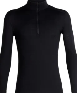 Icebreaker Mens 200 Oasis LS Half Zip Top - Black
