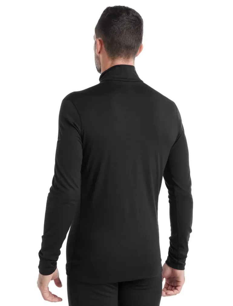 Icebreaker Mens 200 Oasis LS Half Zip Top - Black