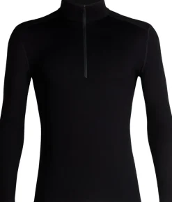 Icebreaker Mens 260 Tech LS Half Zip Top - Black