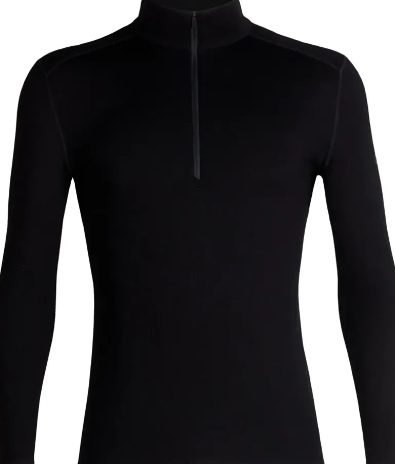 Icebreaker Mens 260 Tech LS Half Zip Top - Black