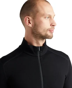 Icebreaker Mens 260 Tech LS Half Zip Top - Black
