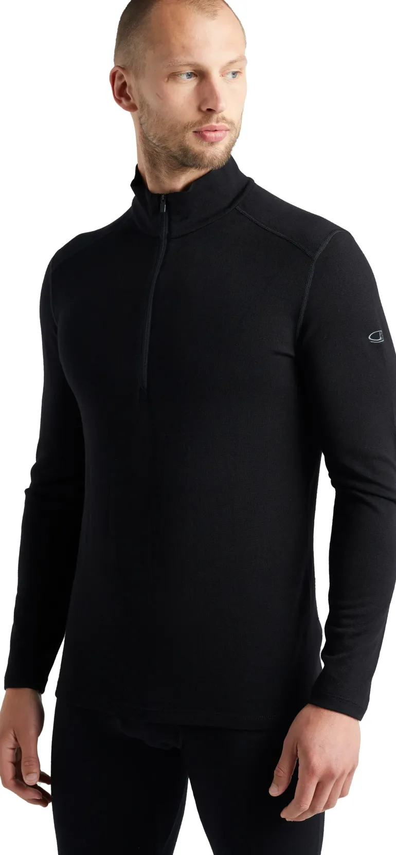 Icebreaker Mens 260 Tech LS Half Zip Top - Black