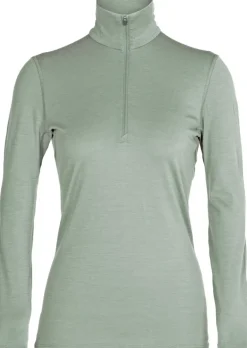 Icebreaker Womens 200 Oasis LS Half Zip Top - Moss