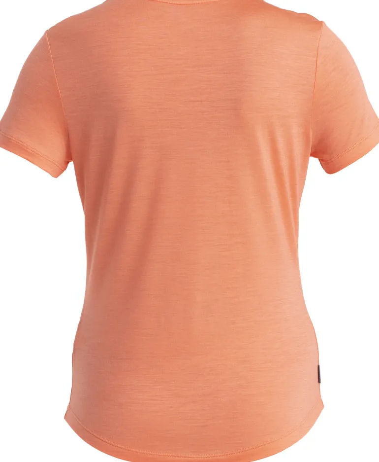 Icebreaker Womens Merino 125 Cool-Lite Sphere III SS Scoop Tee - Tang