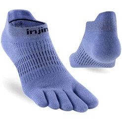Injinji Womens Run Lightweight No Show Toe Socks - Bluebell