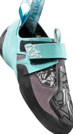 La Sportiva Womens Skwama Vegan Climbing Shoe - Carbon-Turquoise