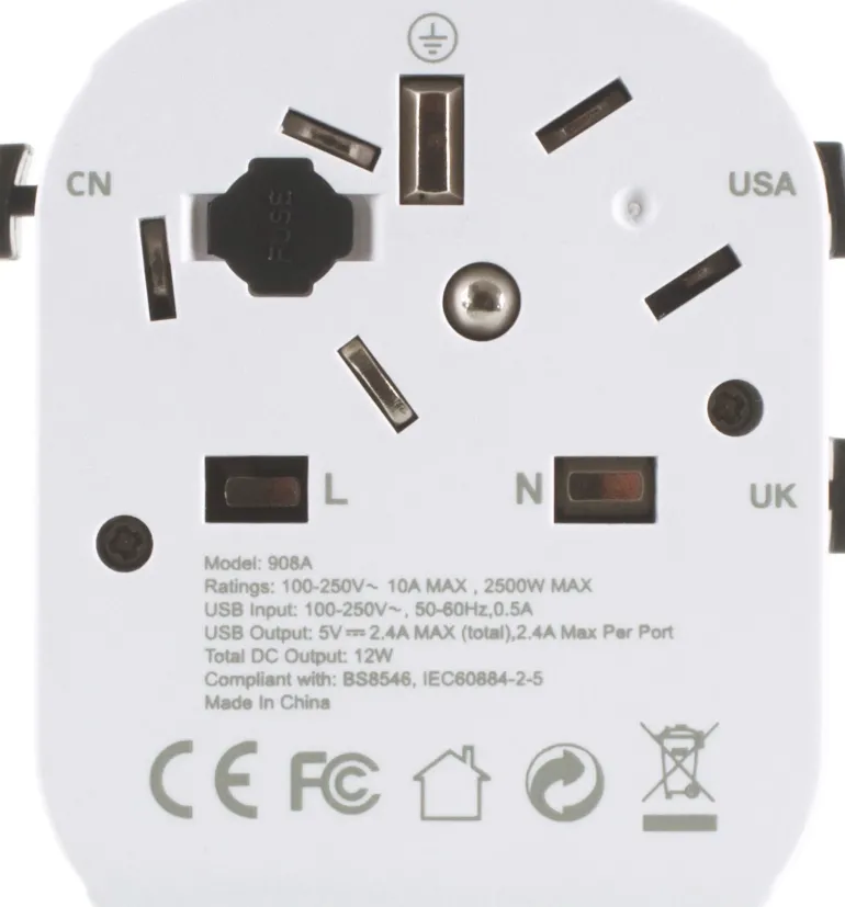 Lifeventure USB World Travel Adaptor