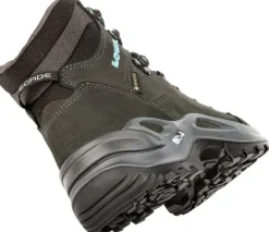 Lowa Womens Renegade GTX Mid S Boots - Narrow Width - Asphalt-Turquoise