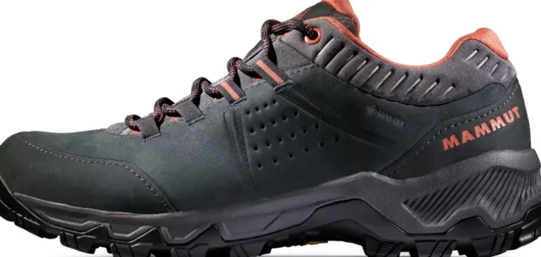 Mammut Womens Nova IV Low GTX Shoes - Black-Apricot Brandy