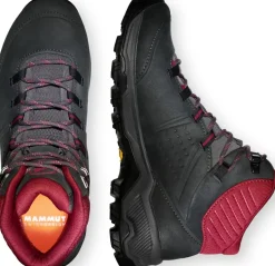 Mammut Womens Nova IV Mid GTX Boots - Black-Blood Red