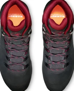 Mammut Womens Nova IV Mid GTX Boots - Black-Blood Red