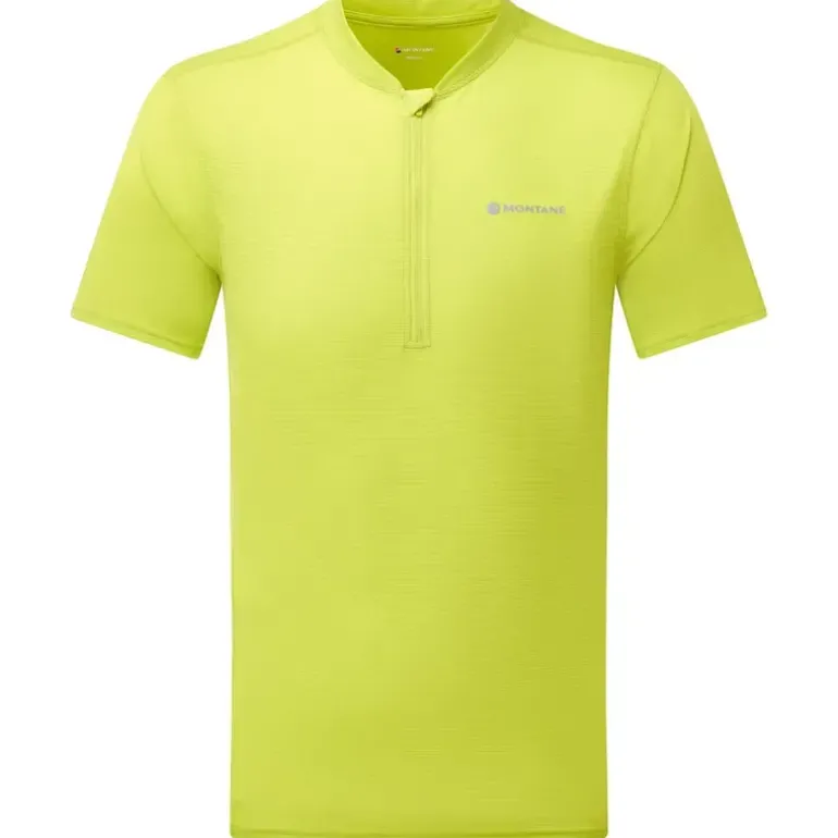 Montane Mens Dart Nano Zip T-Shirt - Citrus Spring