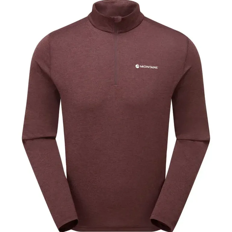 Montane Mens Dart Zip Neck - Dark Garnet