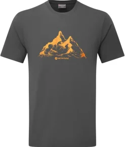 Montane Mens Dual Mountain T Shirt - Midnight Grey