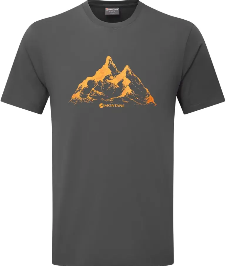 Montane Mens Dual Mountain T Shirt - Midnight Grey