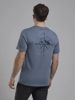 Montane Mens Impact Compass T-Shirt - Stone Blue