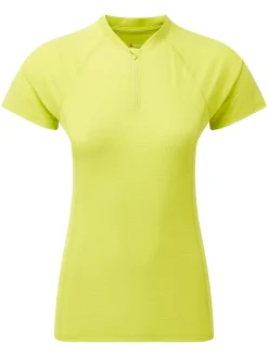 Montane Womens Dart Nano Zip T-Shirt - Citrus Spring