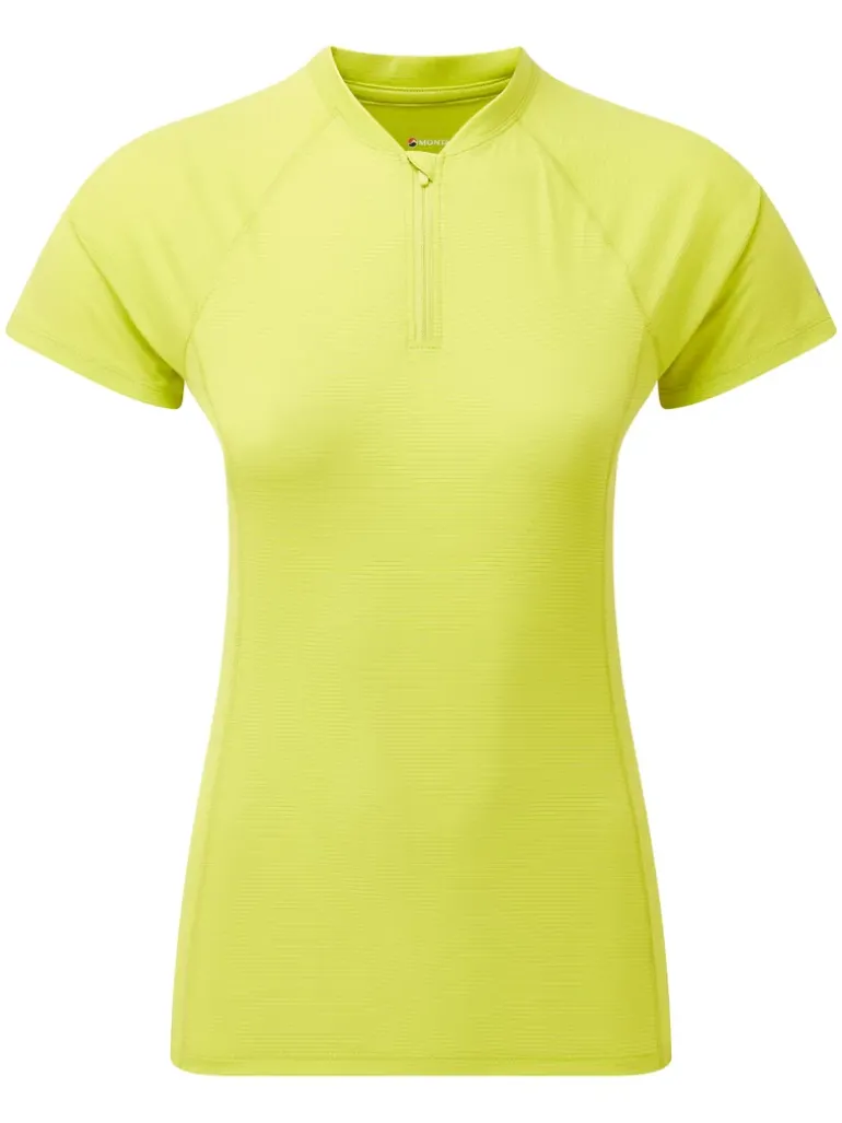 Montane Womens Dart Nano Zip T-Shirt - Citrus Spring