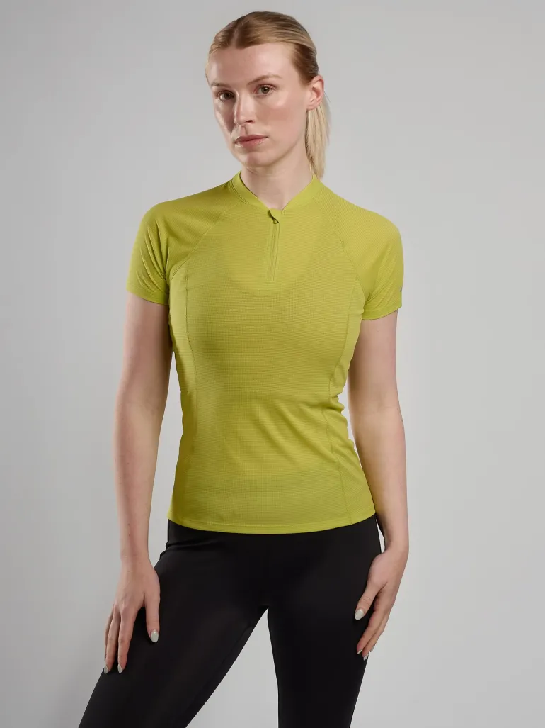 Montane Womens Dart Nano Zip T-Shirt - Citrus Spring