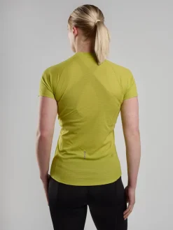 Montane Womens Dart Nano Zip T-Shirt - Citrus Spring