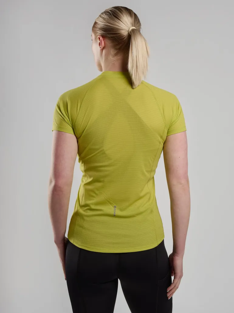 Montane Womens Dart Nano Zip T-Shirt - Citrus Spring