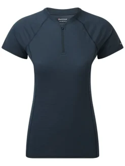 Montane Womens Dart Nano Zip T-Shirt - Eclipse Blue